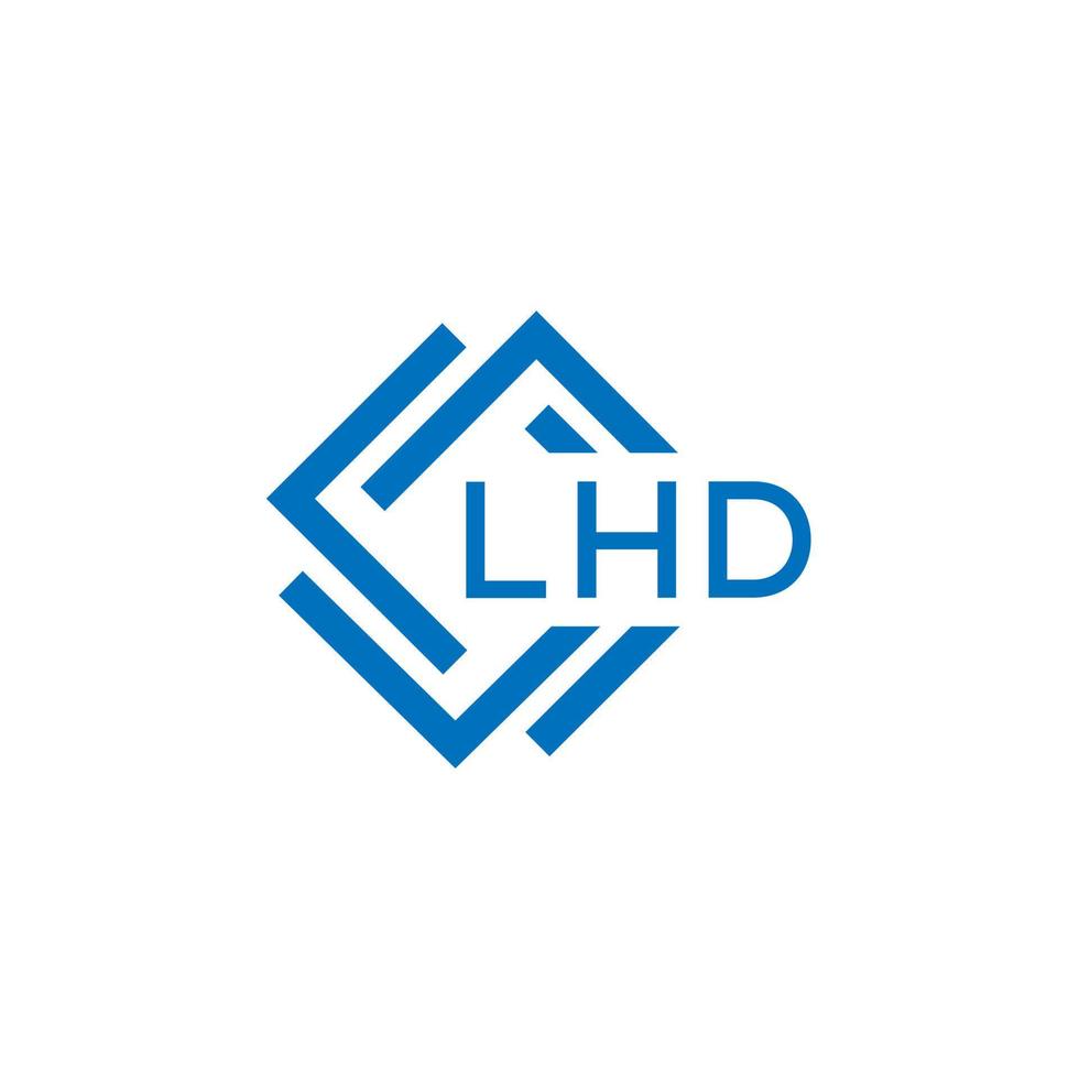 lhd Brief Logo Design auf Weiß Hintergrund. lhd kreativ Kreis Brief Logo Konzept. lhd Brief Design. vektor