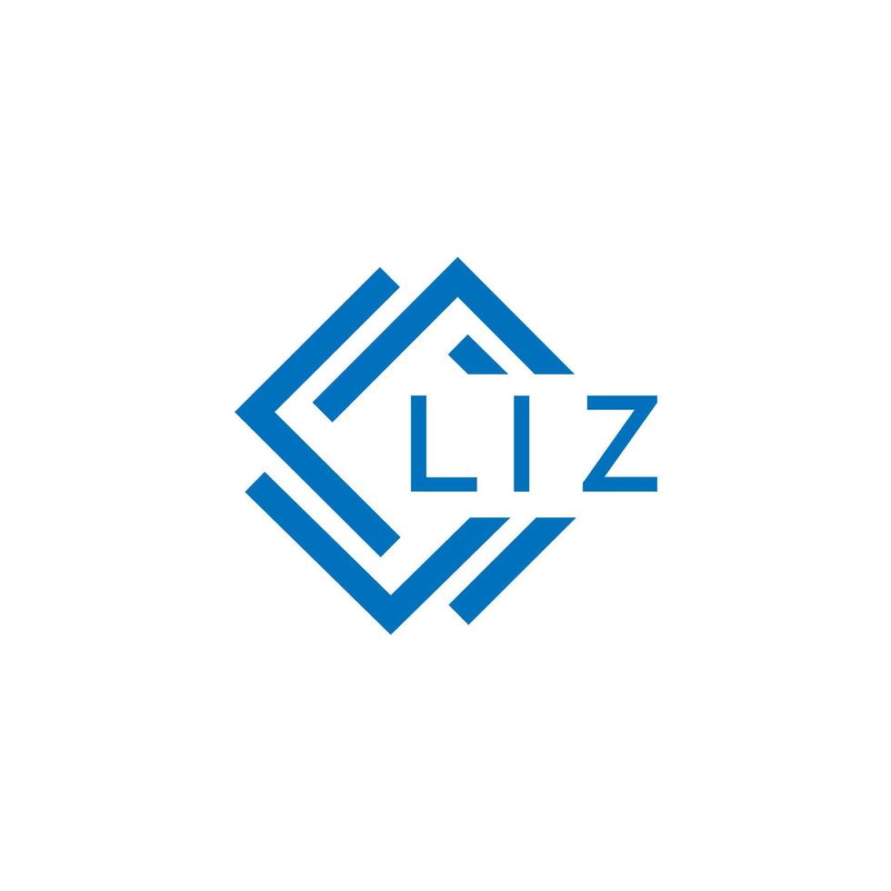 liz Brief Logo Design auf Weiß Hintergrund. liz kreativ Kreis Brief Logo Konzept. liz Brief Design. vektor