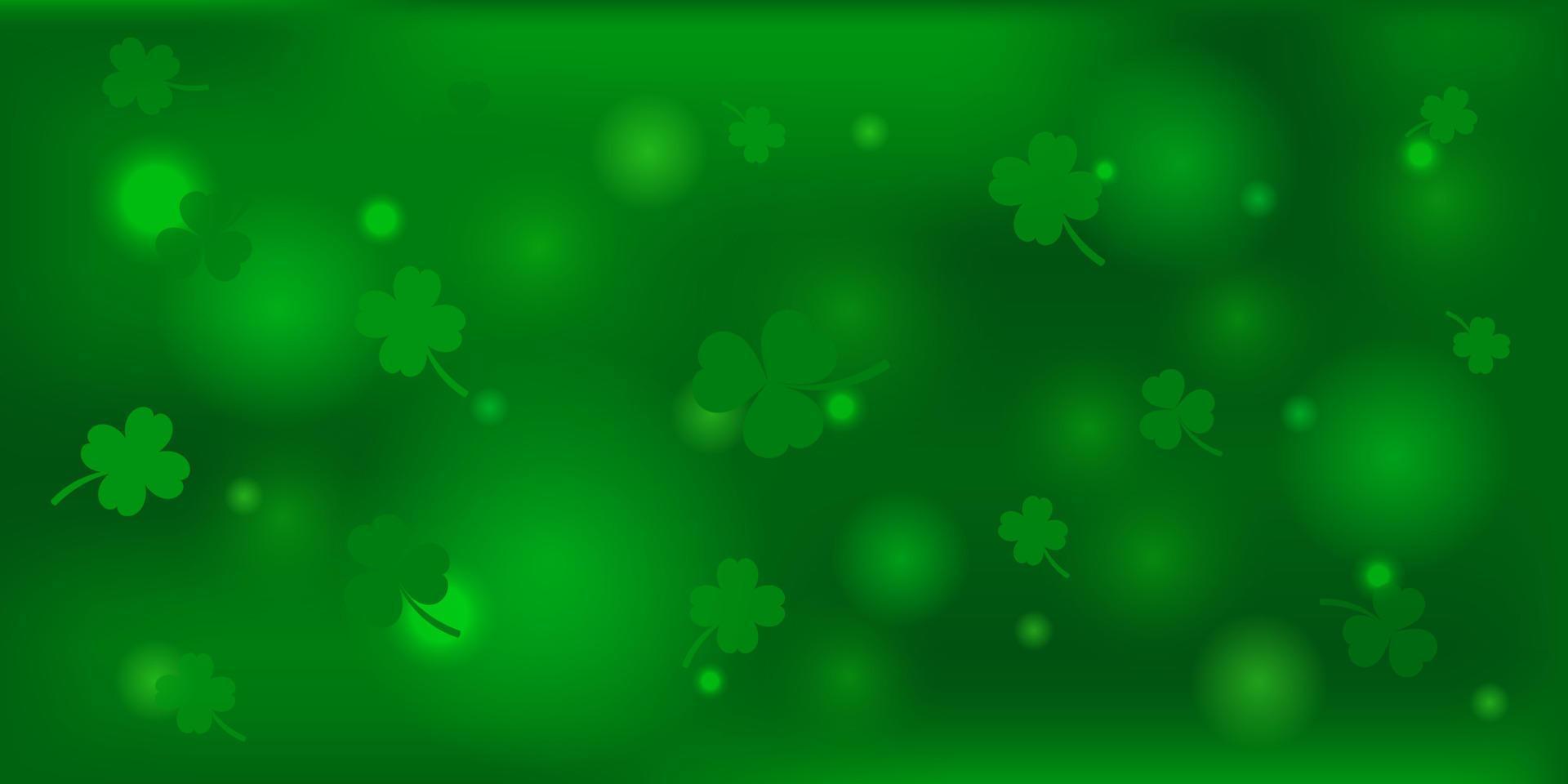 abstrakt Hintergrund mit st. Patrick's Tag. Kleeblatt Blatt Banner Design. Urlaub Vektor Illustration