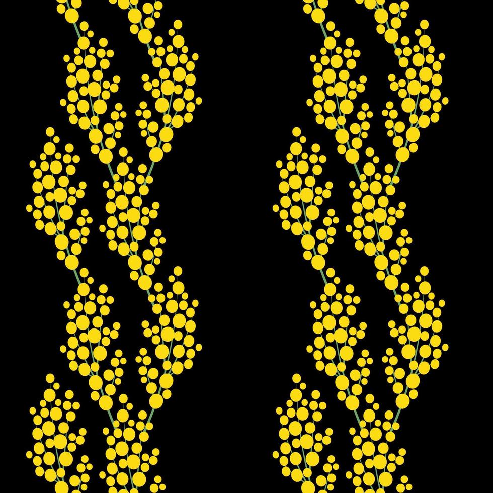 sömlös mönster med mimosa blommar. vår design för tapet, tyg, omslag papper. vektor illustration