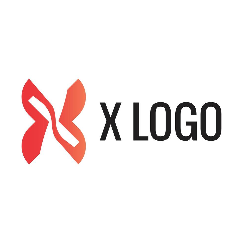 x modern Brief Logo Design Vektor Datei