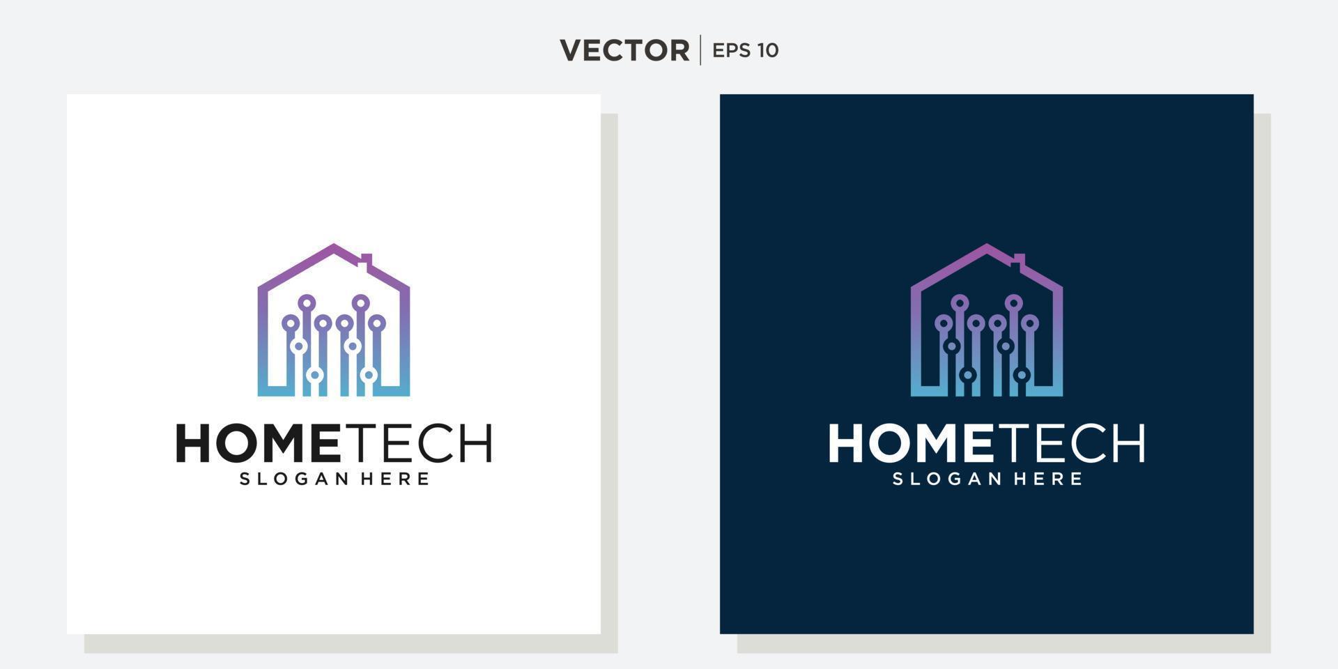 Hem tech logotyp. de logotyp är Begagnade för Hem teknologi, smart Hem företag vektor