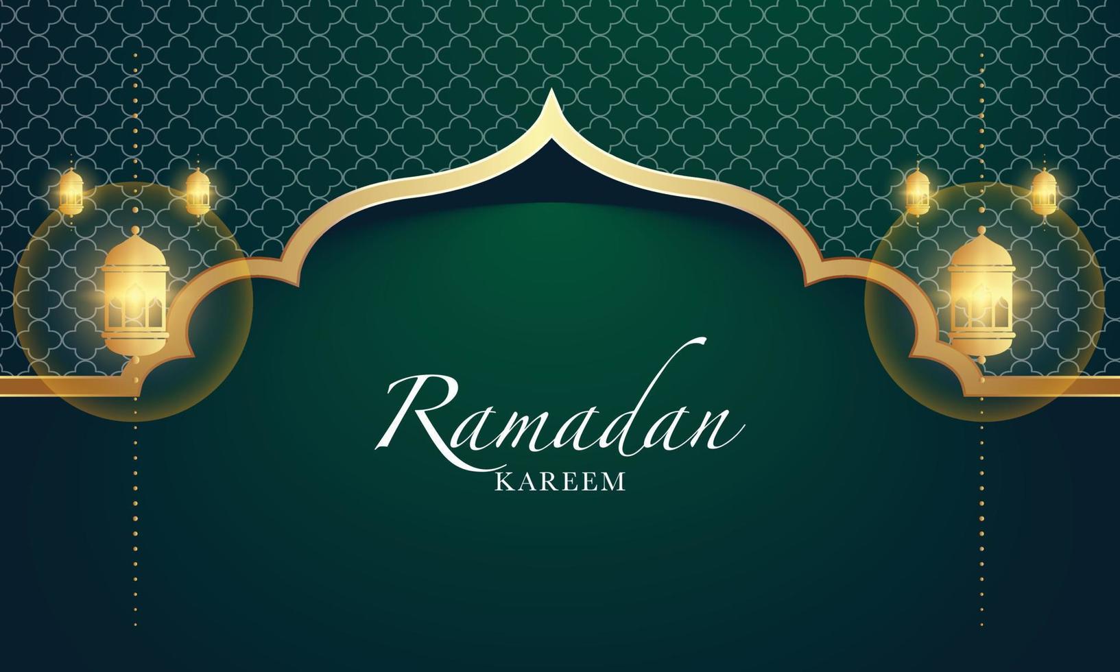 Vektorgrafik von Ramadan Kareem mit Laterne und islamischem Ornamentmuster. geeignet für Grußkarten, Tapeten und andere. vektor