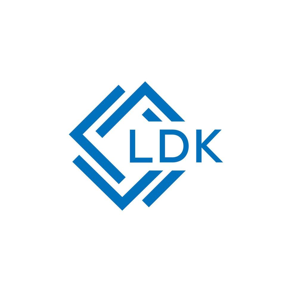ldk Brief Logo Design auf Weiß Hintergrund. ldk kreativ Kreis Brief Logo Konzept. ldk Brief Design. vektor