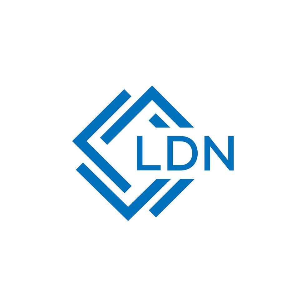 ldn Brief Logo Design auf Weiß Hintergrund. ldn kreativ Kreis Brief Logo Konzept. ldn Brief Design. vektor