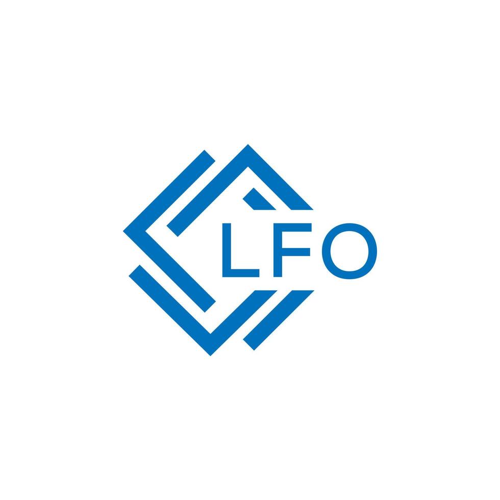 lfo brev logotyp design på vit bakgrund. lfo kreativ cirkel brev logotyp begrepp. lfo brev design. vektor