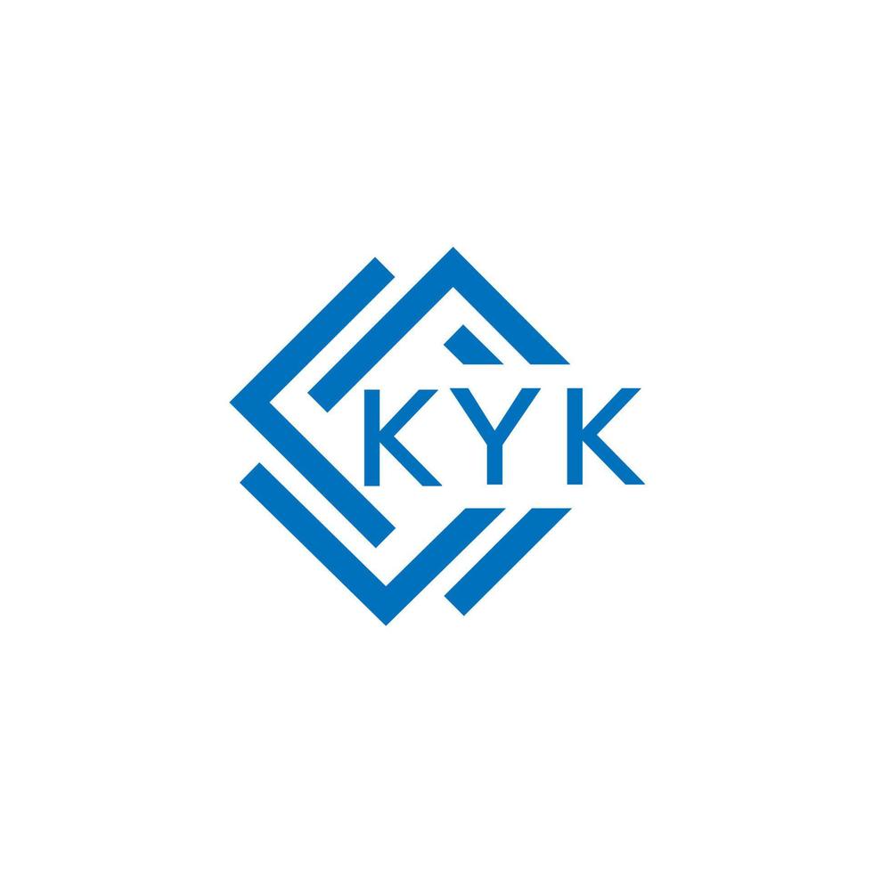 kyk Brief Logo Design auf Weiß Hintergrund. kyk kreativ Kreis Brief Logo Konzept. kyk Brief Design. vektor