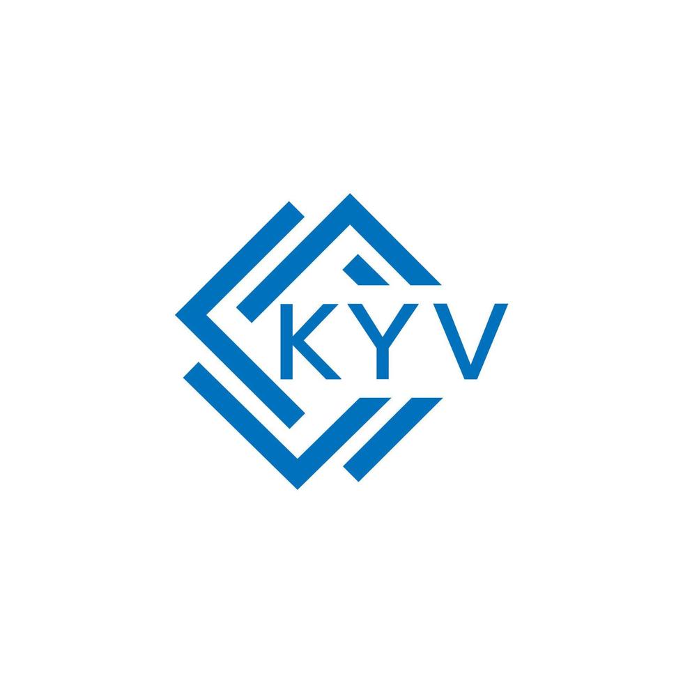 Kyv Brief Logo Design auf Weiß Hintergrund. Kyv kreativ Kreis Brief Logo Konzept. Kyv Brief Design. vektor