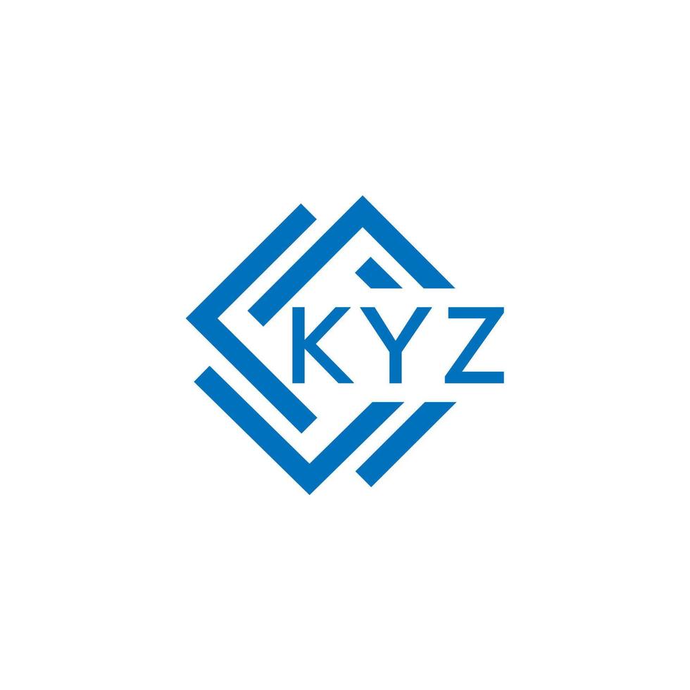 yz kreativ cirkel brev logotyp begrepp. kyz brev design.kyz brev logotyp design på vit bakgrund. kyz c vektor