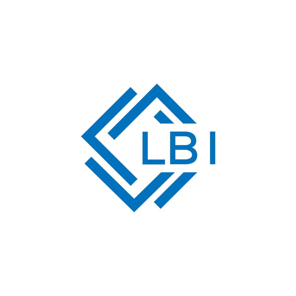 lbi brev logotyp design på vit bakgrund. lbi kreativ cirkel brev logotyp begrepp. lbi brev design. vektor