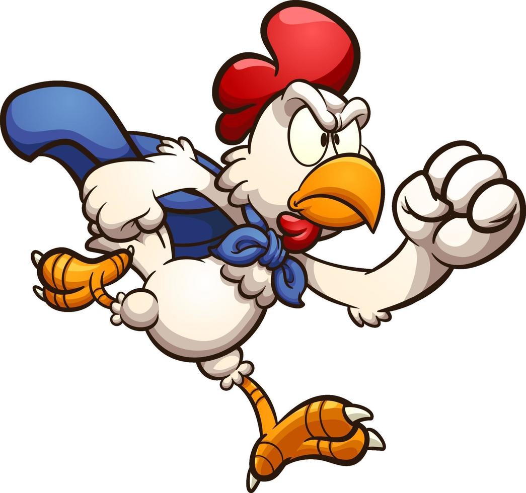 Cartoon Super Huhn vektor