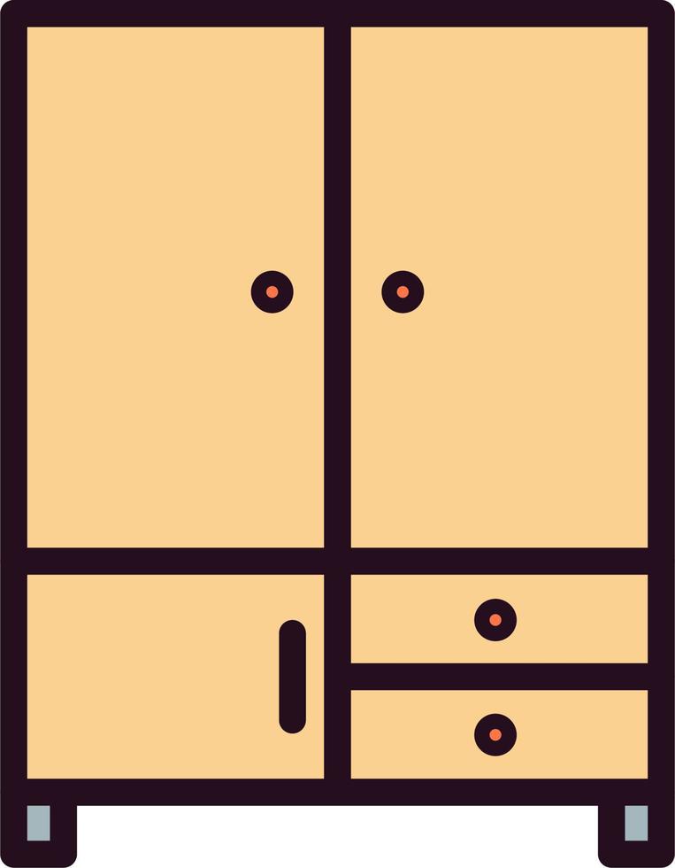 Vektorsymbol für Schrankschubladen vektor