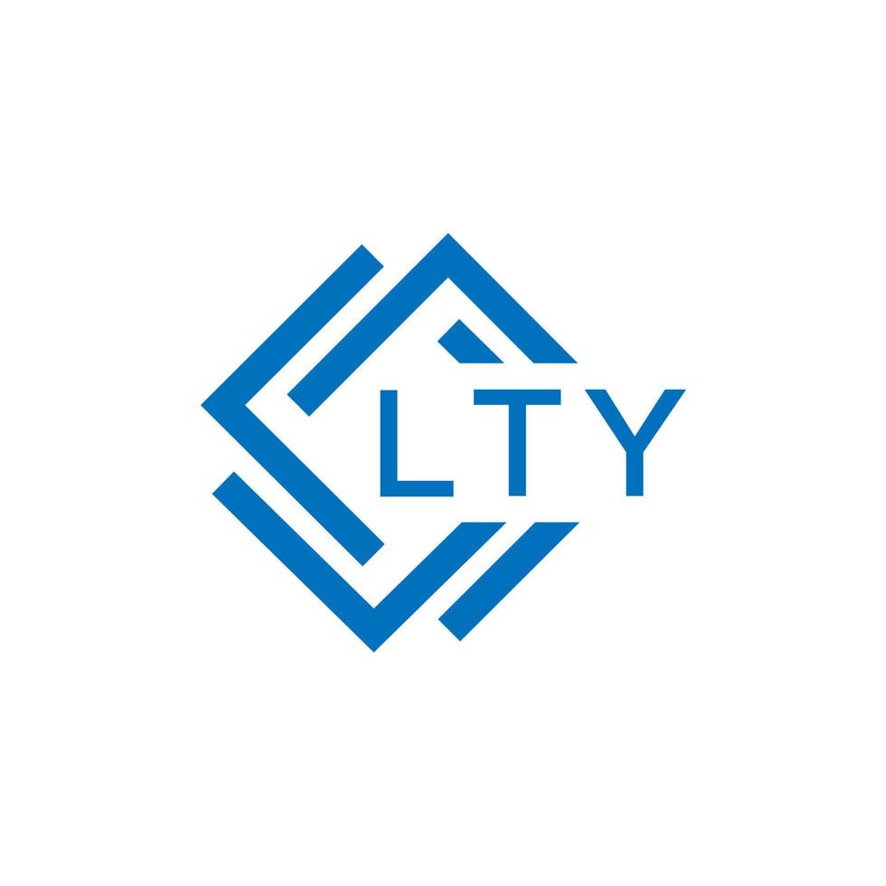 lty Brief Logo Design auf Weiß Hintergrund. lty kreativ Kreis Brief Logo Konzept. lty Brief Design. vektor