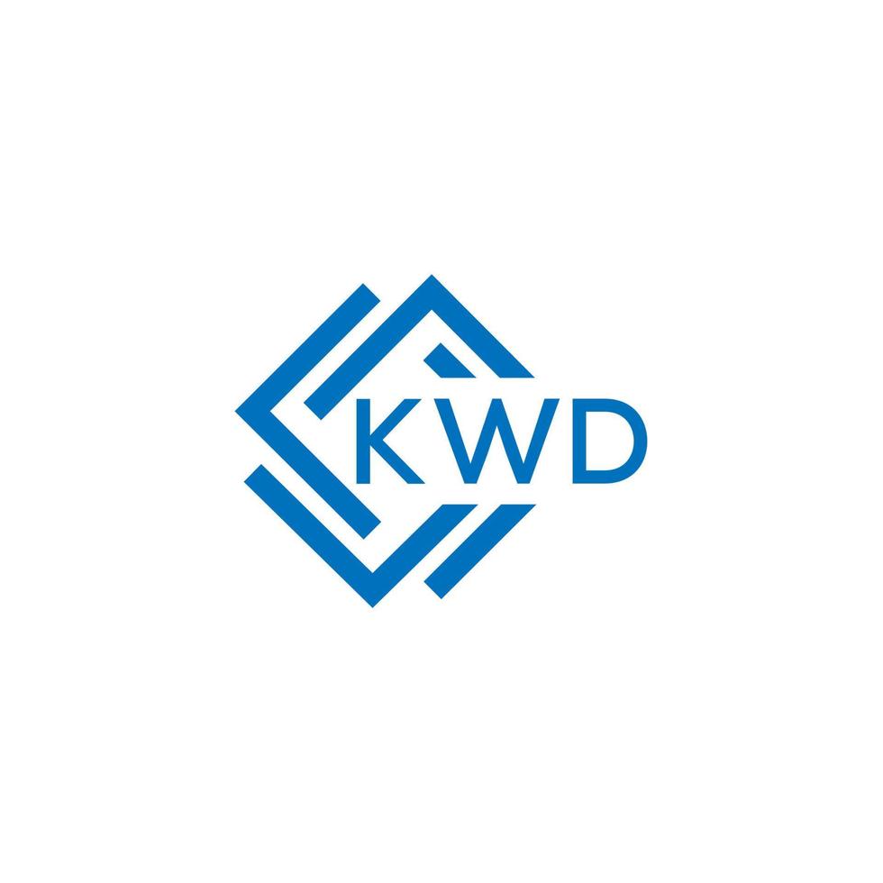 kwd brev logotyp design på vit bakgrund. kwd kreativ cirkel brev logotyp begrepp. kwd brev design. vektor