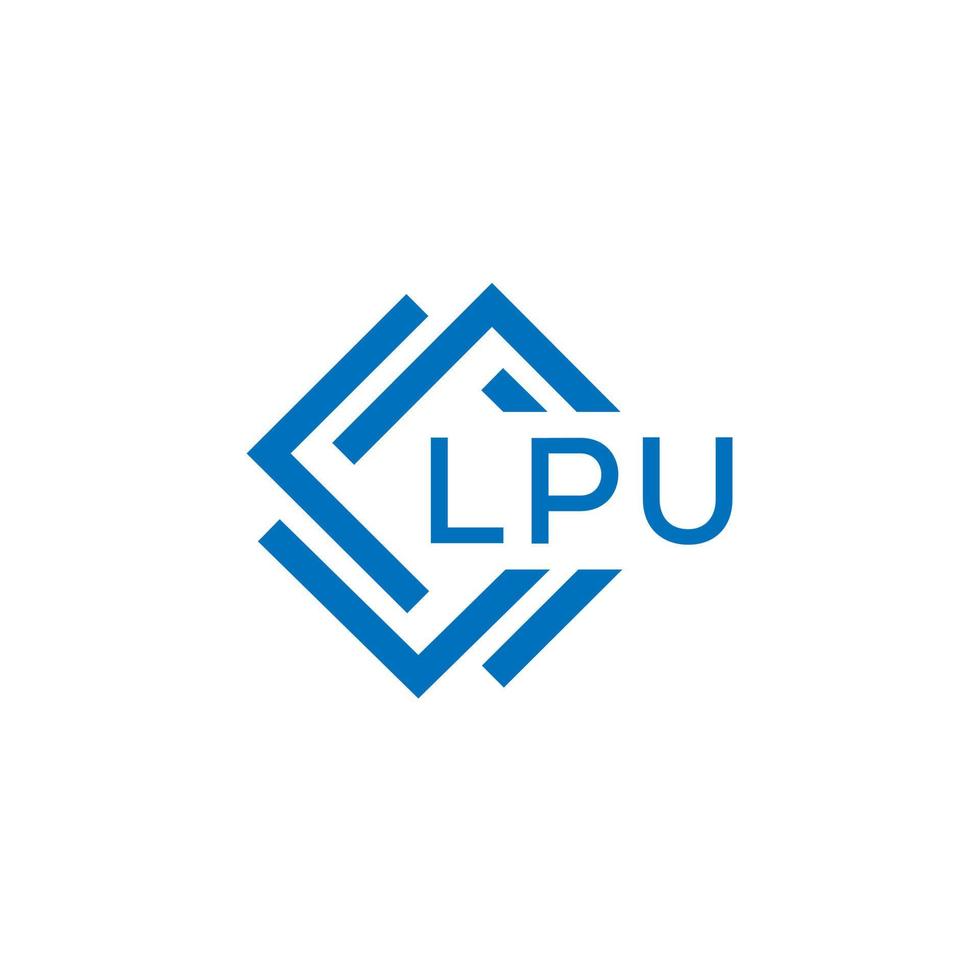 lpu brev logotyp design på vit bakgrund. lpu kreativ cirkel brev logotyp begrepp. lpu brev design. vektor