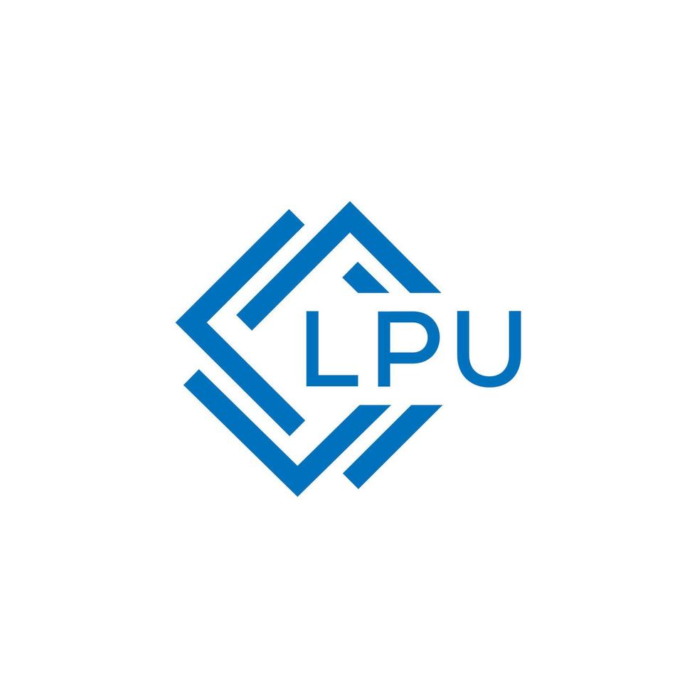 lpu Brief Logo Design auf Weiß Hintergrund. lpu kreativ Kreis Brief Logo Konzept. lpu Brief Design. vektor