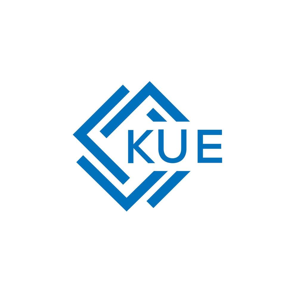 kue Brief Logo Design auf Weiß Hintergrund. kue kreativ Kreis Brief Logo Konzept. kue Brief Design. vektor