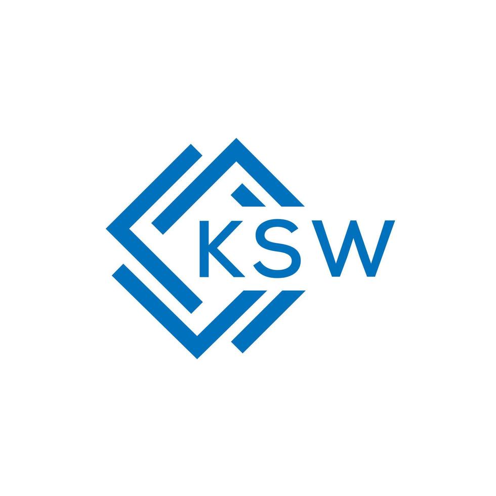 ksw brev logotyp design på vit bakgrund. ksw kreativ cirkel brev logotyp begrepp. ksw brev design. vektor