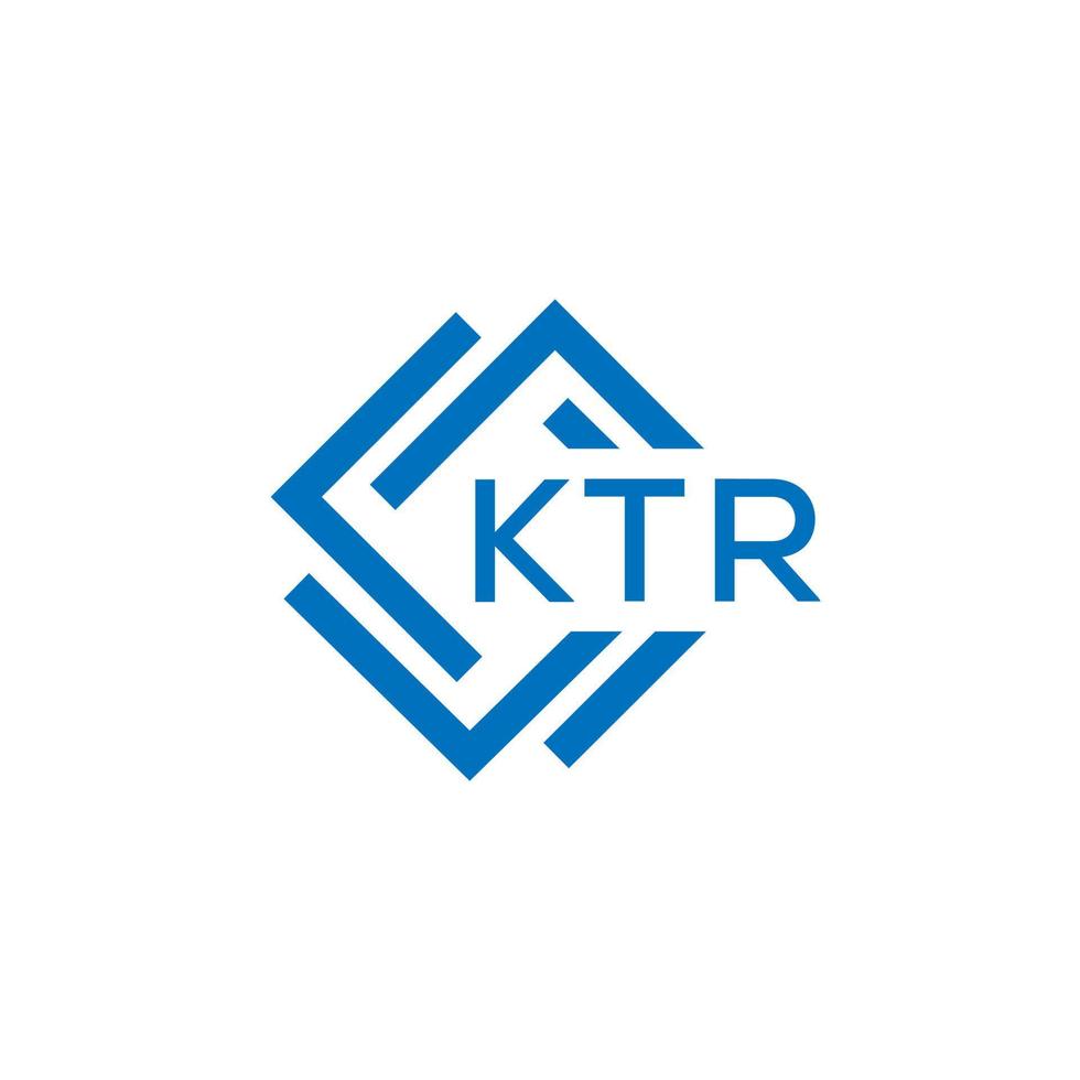 ktr Brief Logo Design auf Weiß Hintergrund. ktr kreativ Kreis Brief Logo Konzept. ktr Brief Design. vektor