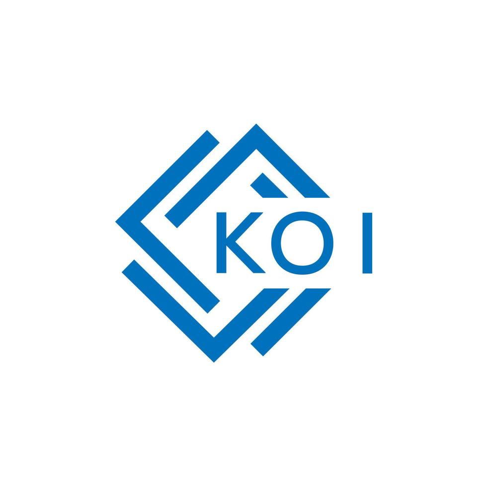 Koi Brief Logo Design auf Weiß Hintergrund. Koi kreativ Kreis Brief Logo Konzept. Koi Brief Design. vektor