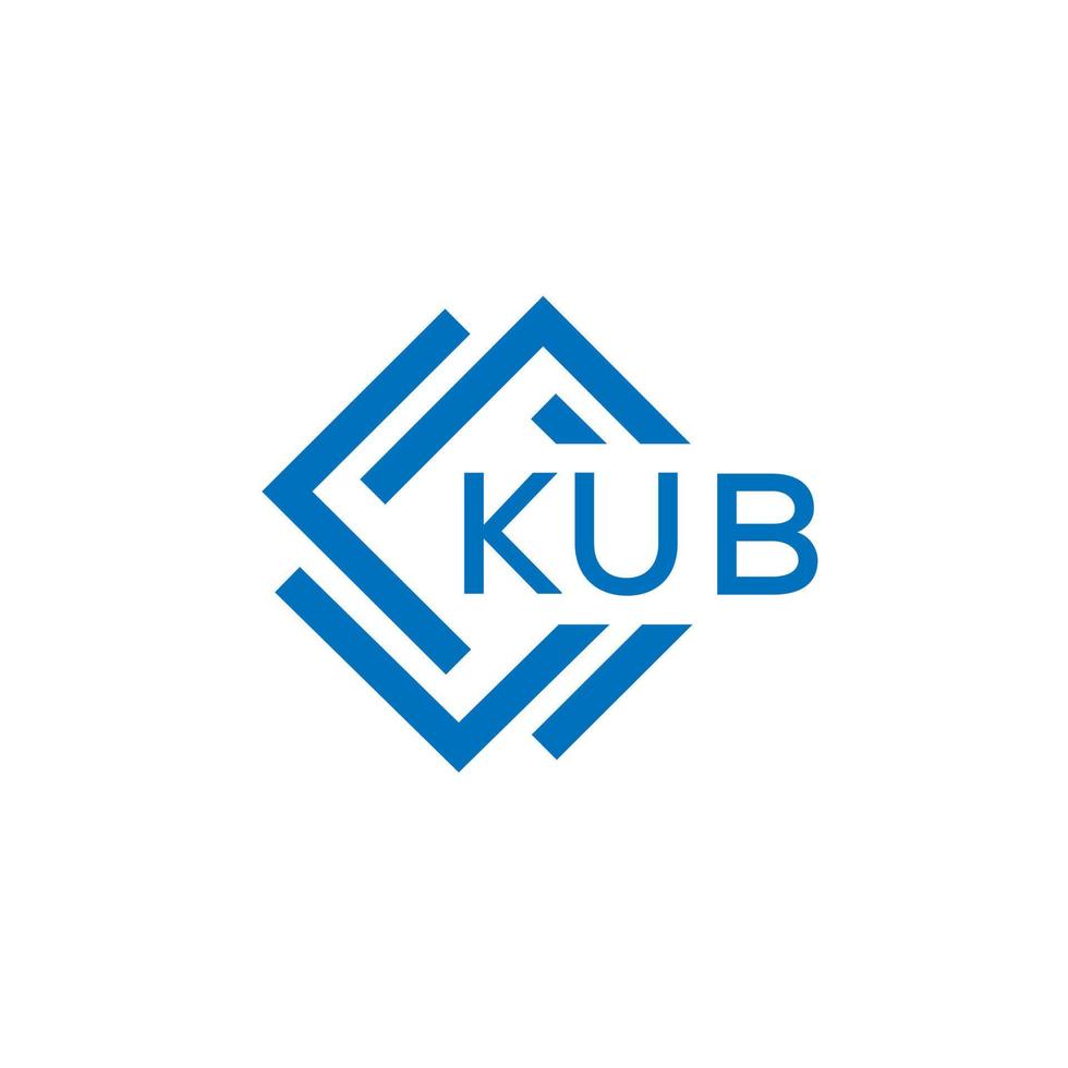 kub Brief Logo Design auf Weiß Hintergrund. kub kreativ Kreis Brief Logo Konzept. kub Brief Design. vektor