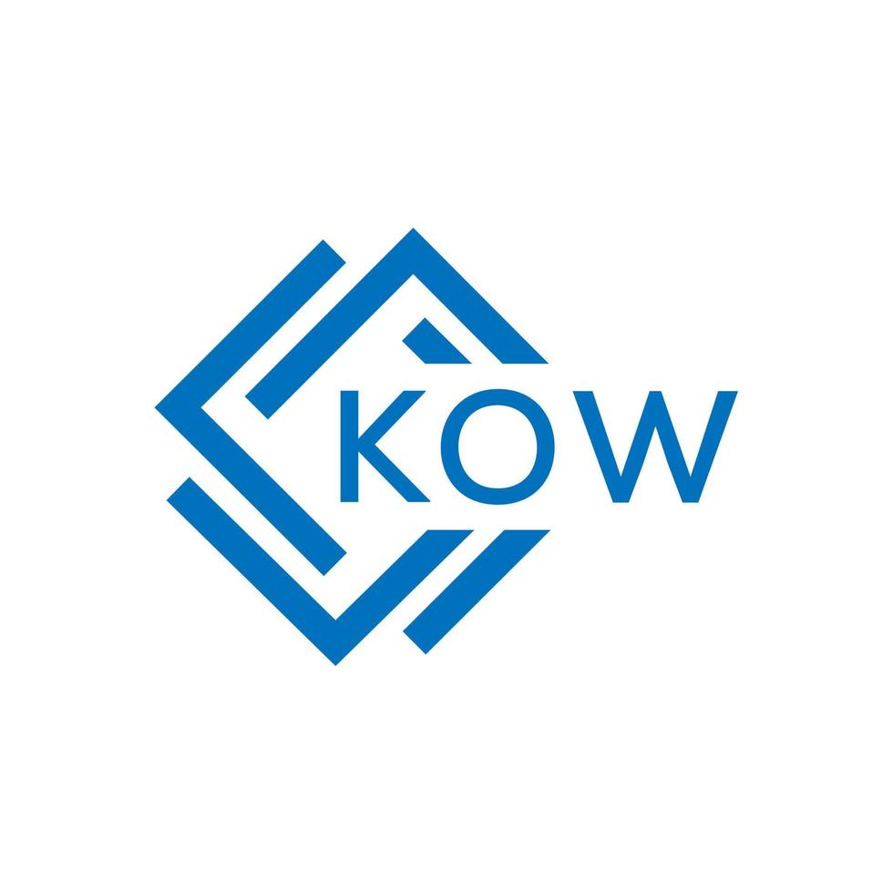 kow Brief Logo Design auf Weiß Hintergrund. kow kreativ Kreis Brief Logo Konzept. kow Brief Design. vektor