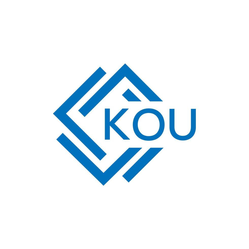 kou kreativ Kreis Brief Logo Konzept. kou Brief Design. vektor