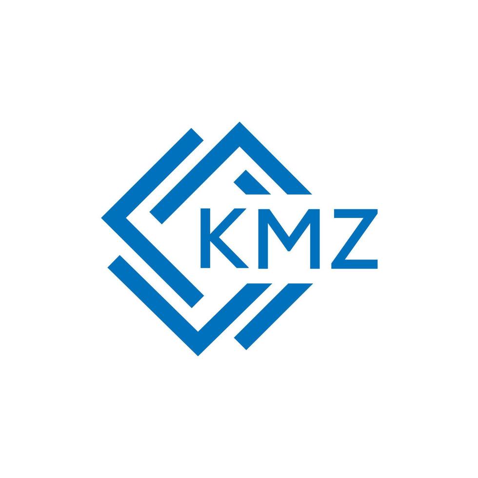 kmz Brief Logo Design auf Weiß Hintergrund. kmz kreativ Kreis Brief Logo Konzept. kmz Brief Design. vektor