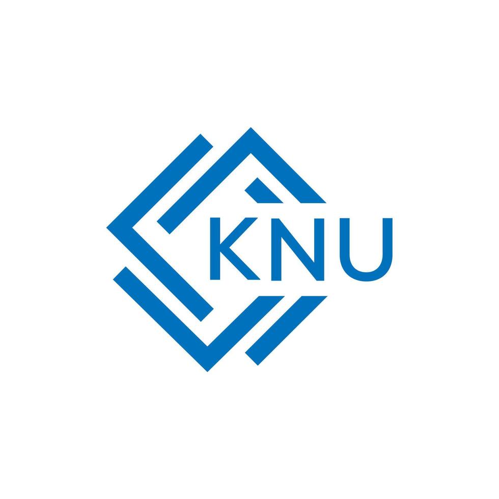 knu brev logotyp design på vit bakgrund. knu kreativ cirkel brev logotyp begrepp. knu brev design. vektor