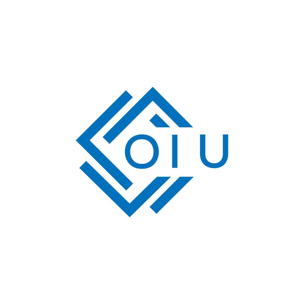 oiu Brief Logo Design auf Weiß Hintergrund. oiu kreativ Kreis Brief Logo Konzept. oiu Brief Design. vektor