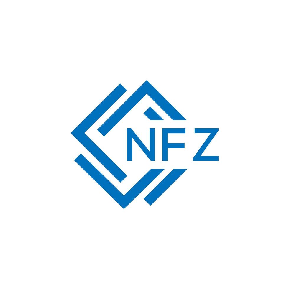 nfz Brief Logo Design auf Weiß Hintergrund. nfz kreativ Kreis Brief Logo Konzept. nfz Brief Design. vektor