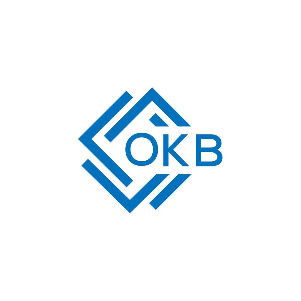 okej B brev logotyp design på vit bakgrund. okej B kreativ cirkel brev logotyp begrepp. okej B brev design. vektor