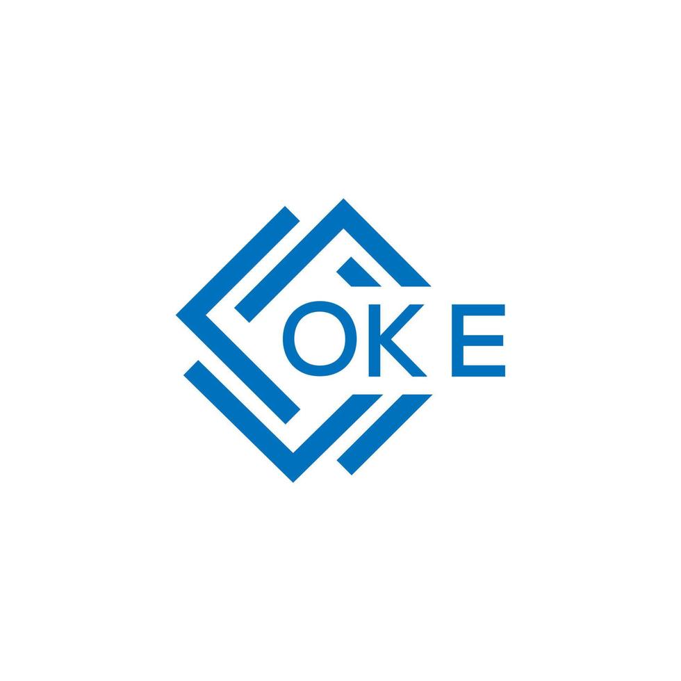 oke brev logotyp design på vit bakgrund. oke kreativ cirkel brev logotyp begrepp. oke brev design. vektor