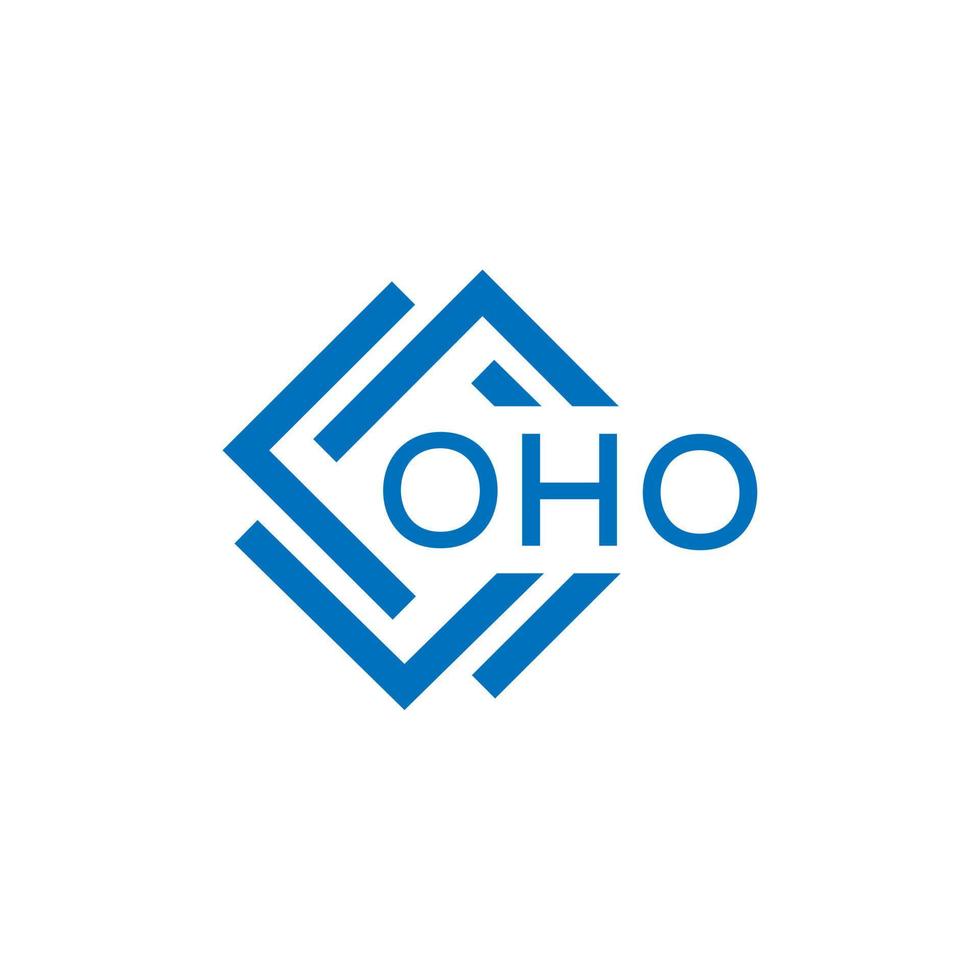 oho Brief Logo Design auf Weiß Hintergrund. oho kreativ Kreis Brief Logo Konzept. oho Brief Design. vektor