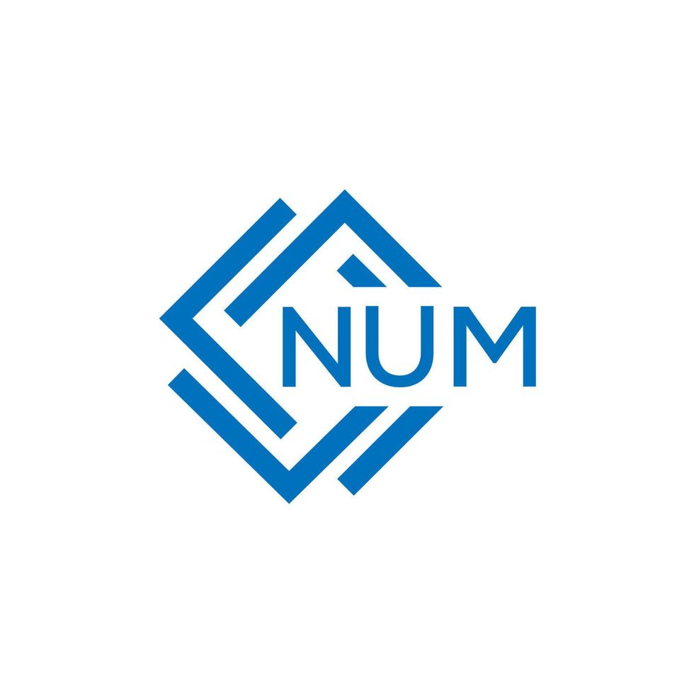 num brev logotyp design på vit bakgrund. num kreativ cirkel brev logotyp begrepp. num brev design. vektor