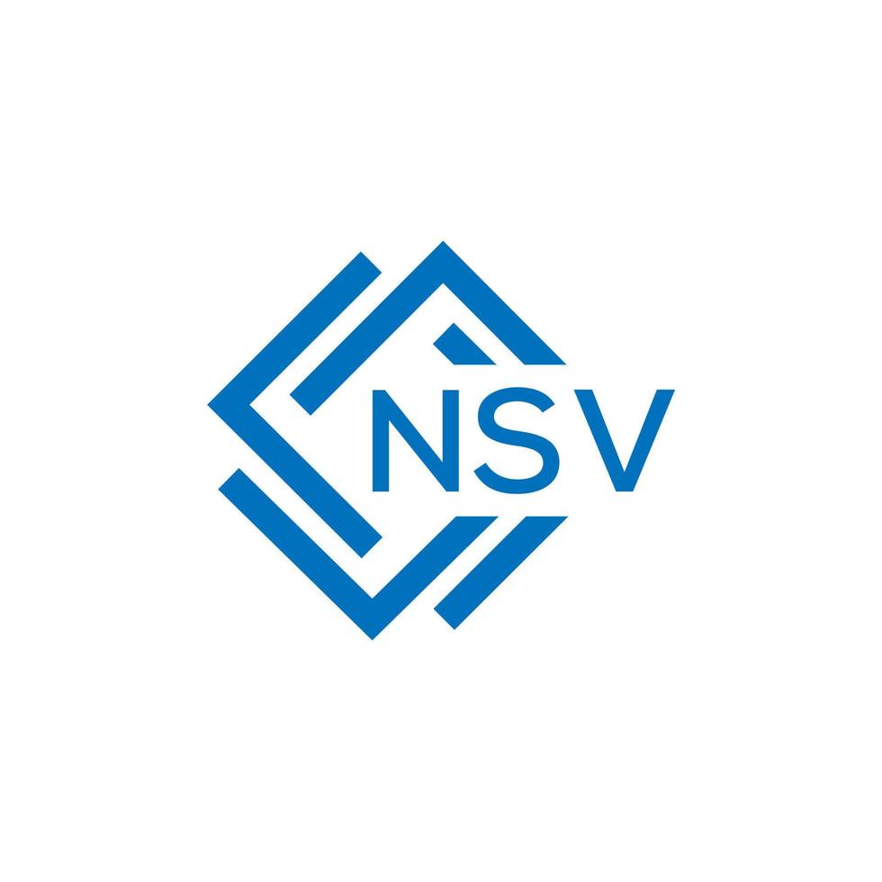 nsv kreativ Kreis Brief Logo Konzept. nsv Brief design.nsv Brief Logo Design auf Weiß Hintergrund. nsv kreativ Kreis Brief Logo Konzept. nsv Brief Design. vektor