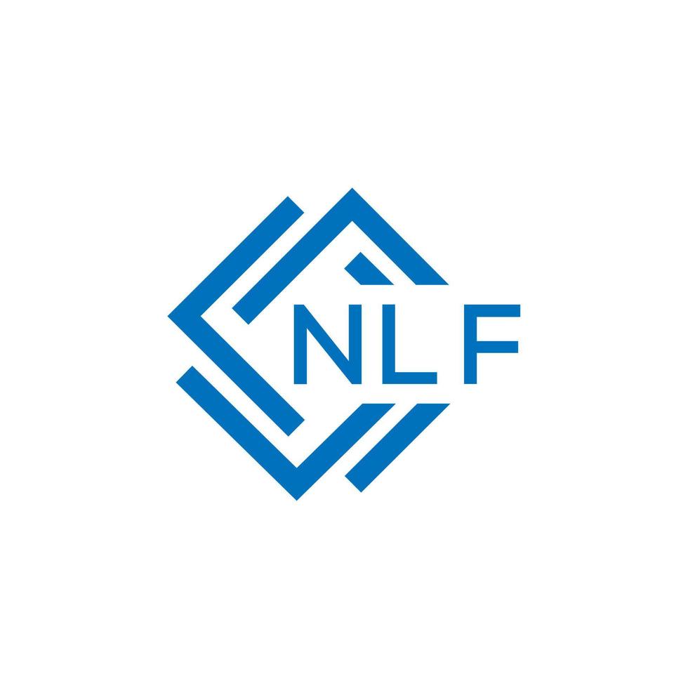 nlf Brief Logo Design auf Weiß Hintergrund. nlf kreativ Kreis Brief Logo Konzept. nlf Brief Design. vektor