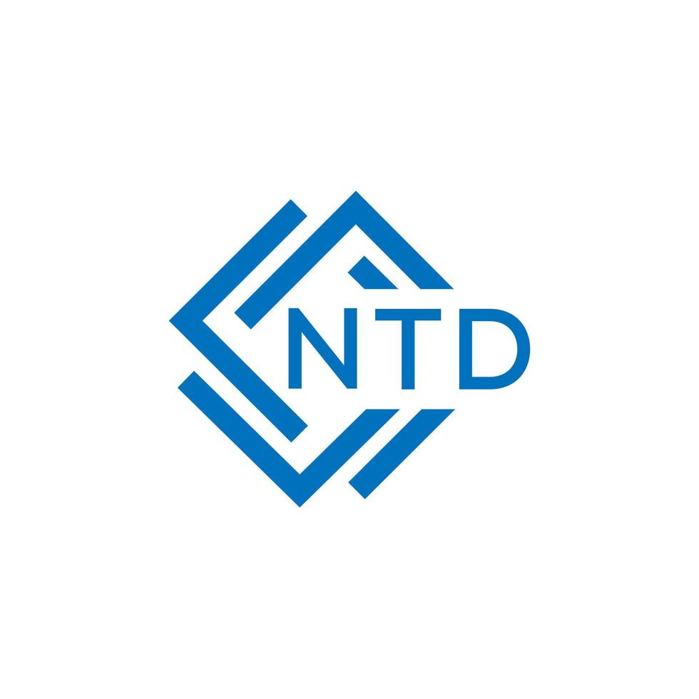 ntd brev design.ntd brev logotyp design på vit bakgrund. ntd kreativ cirkel brev logotyp begrepp. ntd brev design.ntd brev logotyp design på vit bakgrund. ntd c vektor