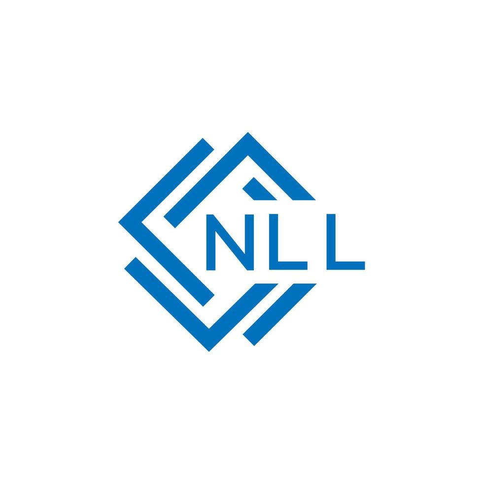 nll kreativ cirkel brev logotyp begrepp. nll brev design.nll brev logotyp design på vit bakgrund. nll kreativ cirkel brev logotyp begrepp. nll brev design. vektor