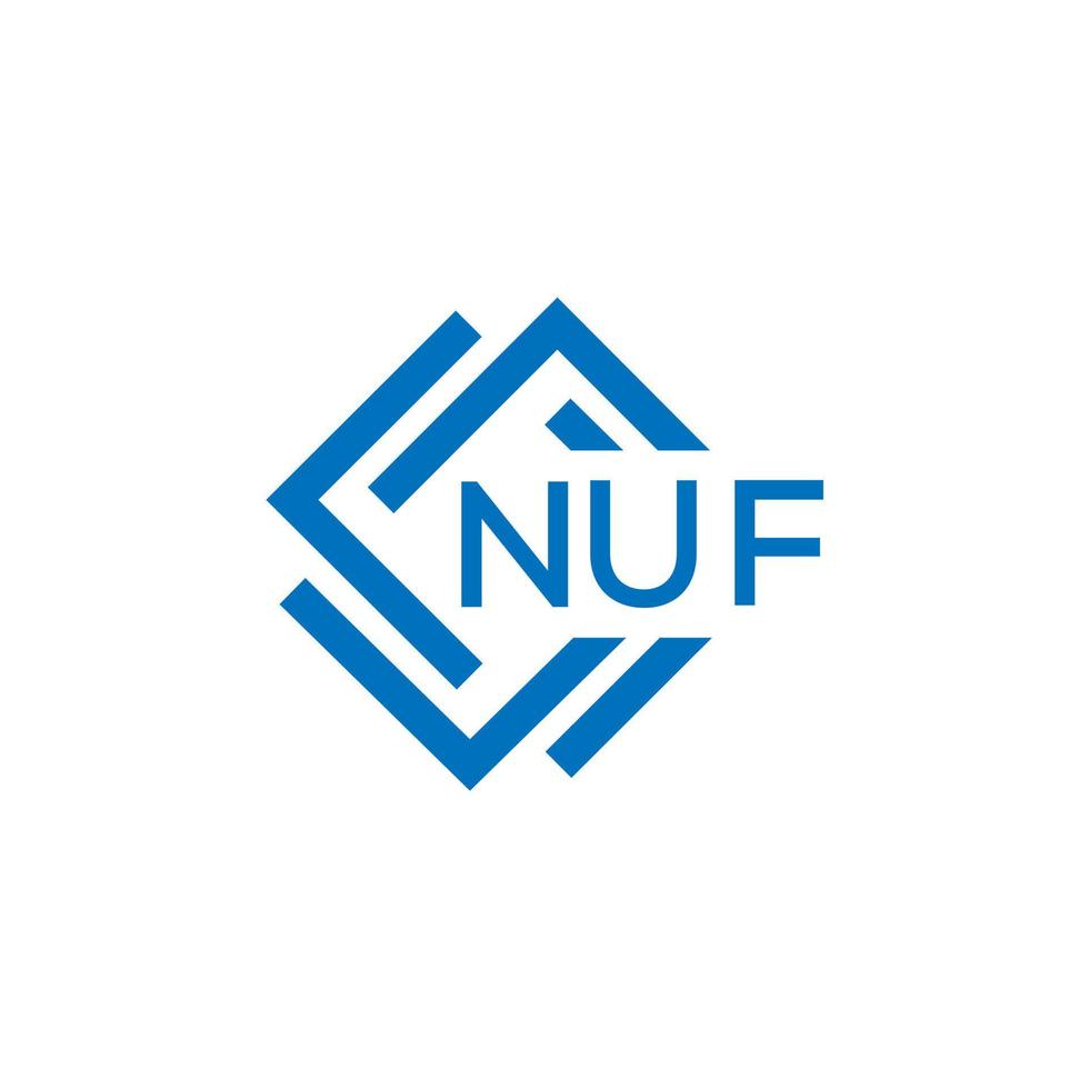 nuf kreativ cirkel brev logotyp begrepp. nuf brev design.nuf brev logotyp design på vit bakgrund. nuf kreativ cirkel brev logotyp begrepp. nuf brev design. vektor