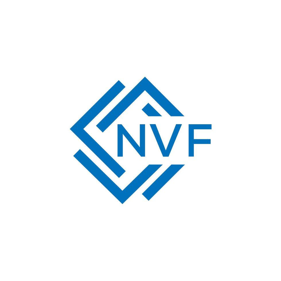 nvf Brief Logo Design auf Weiß Hintergrund. nvf kreativ Kreis Brief Logo Konzept. nvf Brief Design. vektor