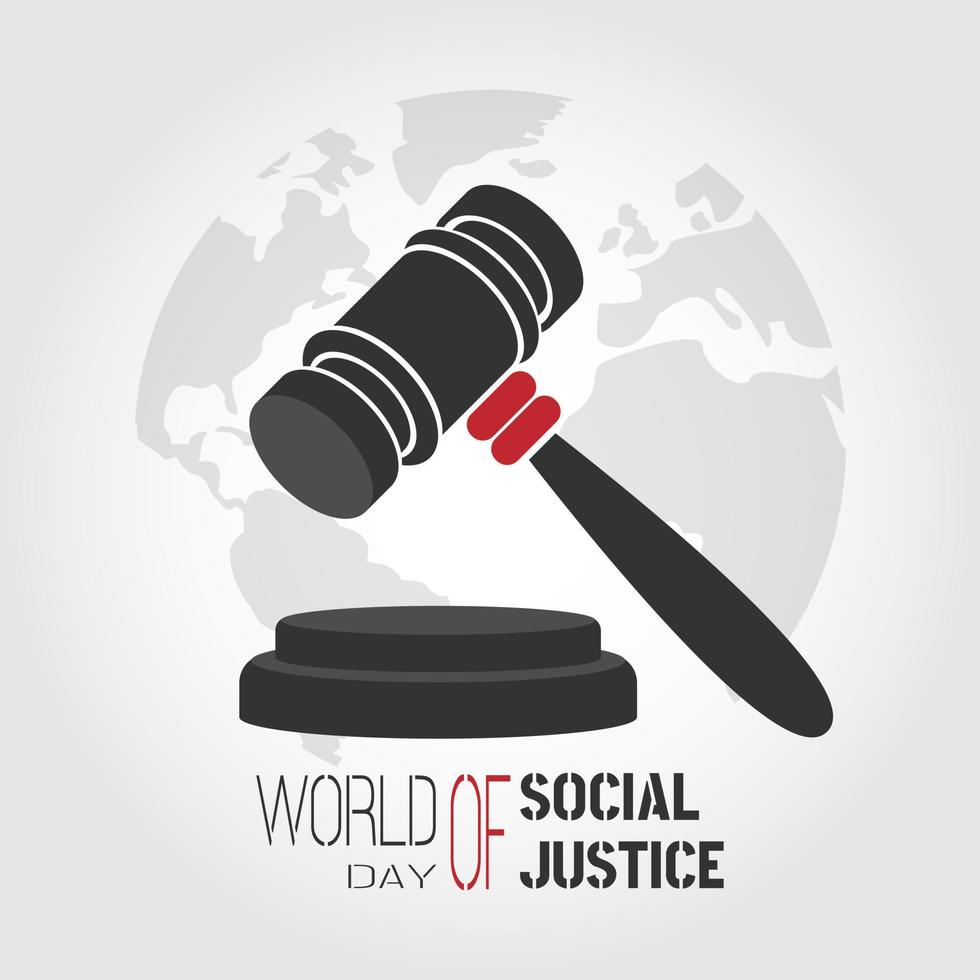 Hintergrund zum Welttag der sozialen Gerechtigkeit vektor
