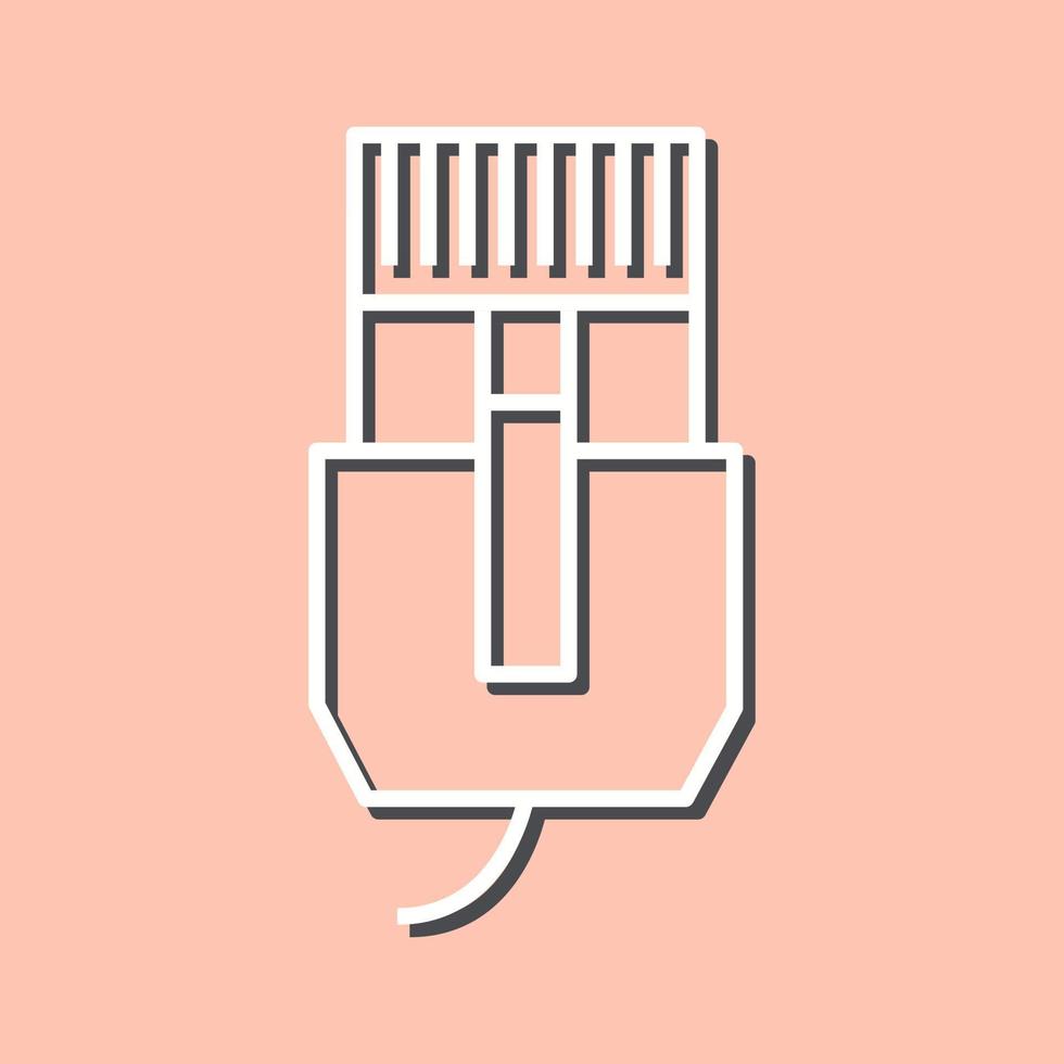unik internet kabel- vektor ikon