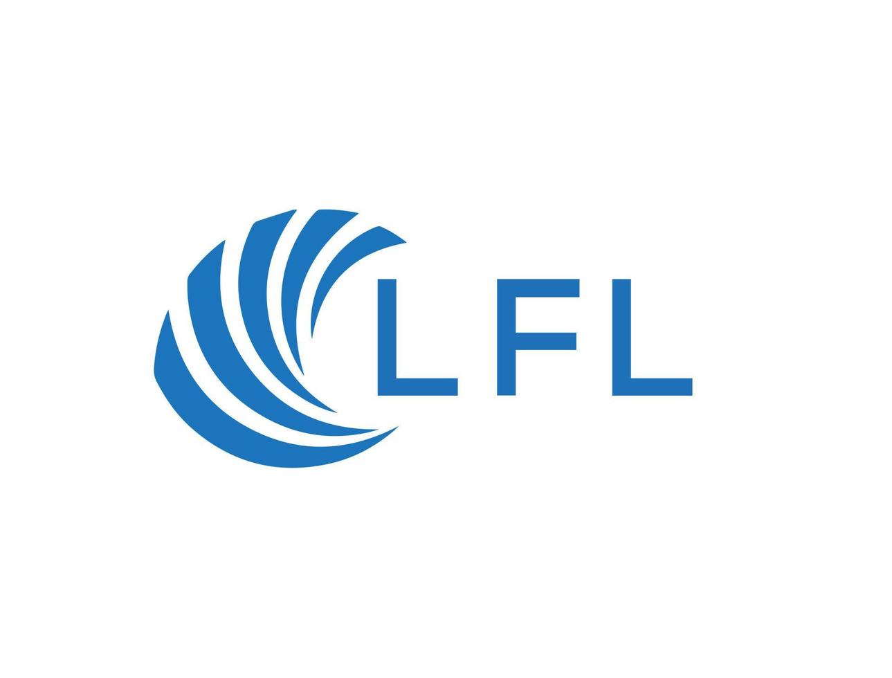 lfl abstrakt företag tillväxt logotyp design på vit bakgrund. lfl kreativ initialer brev logotyp begrepp. vektor