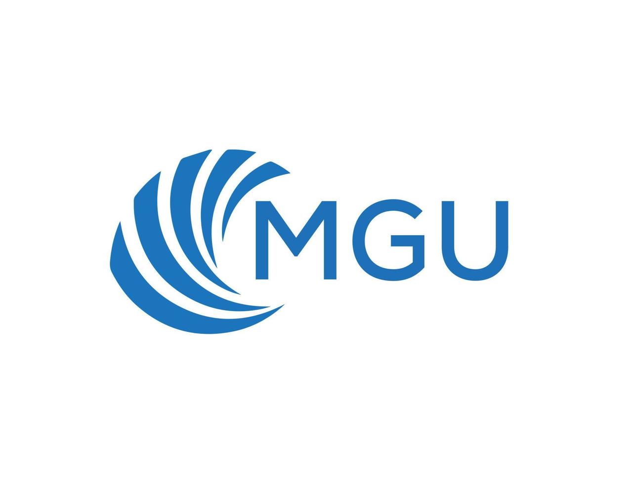 mgu abstrakt Geschäft Wachstum Logo Design auf Weiß Hintergrund. mgu kreativ Initialen Brief Logo Konzept. vektor