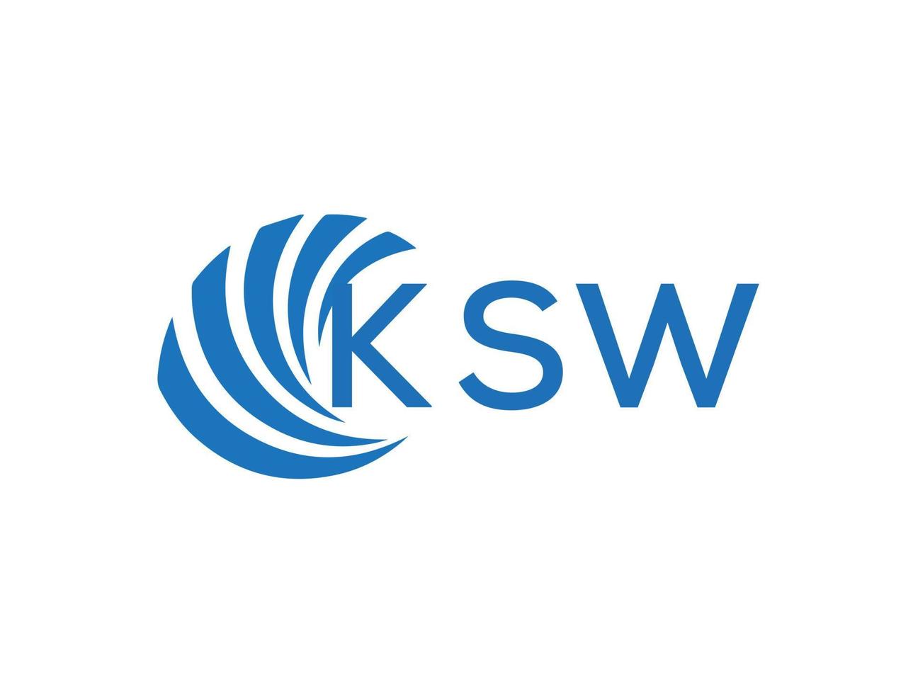 ksw abstrakt företag tillväxt logotyp design på vit bakgrund. ksw kreativ initialer brev logotyp begrepp. vektor