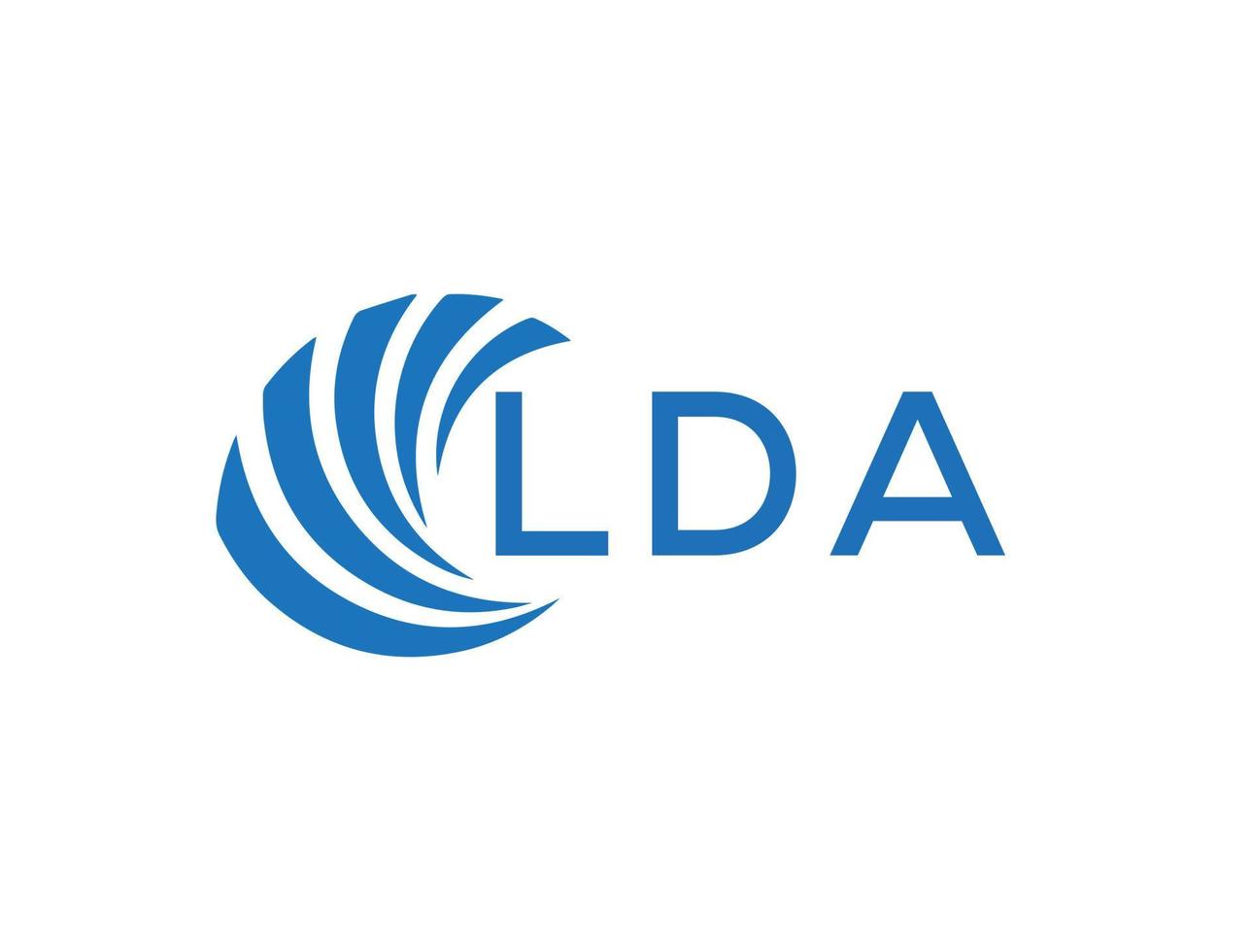 lda abstrakt Geschäft Wachstum Logo Design auf Weiß Hintergrund. lda kreativ Initialen Brief Logo Konzept. vektor