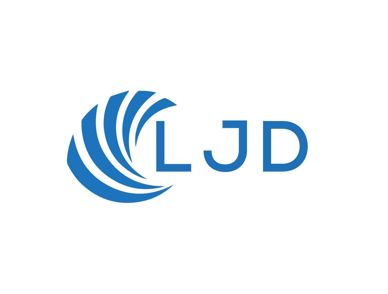 ljd abstrakt företag tillväxt logotyp design på vit bakgrund. ljd kreativ initialer brev logotyp begrepp. vektor