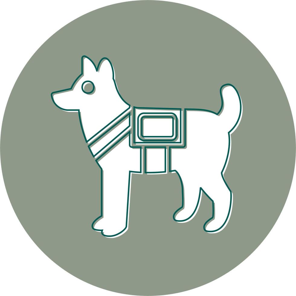 Militär- Hund Vektor Symbol