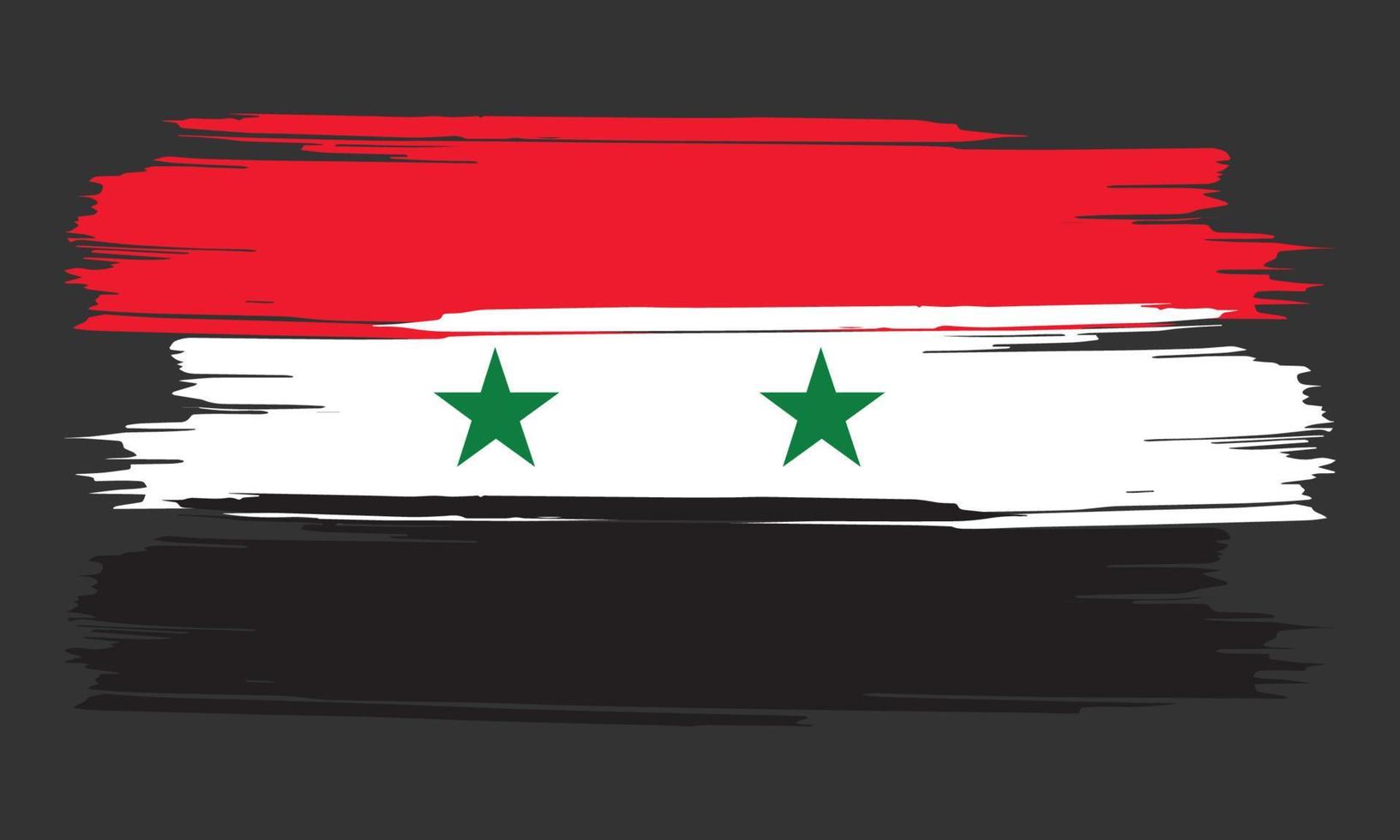 gemalt Syrien Flagge, Vektor Illustration, Bürste Schlaganfälle, Post, Banner